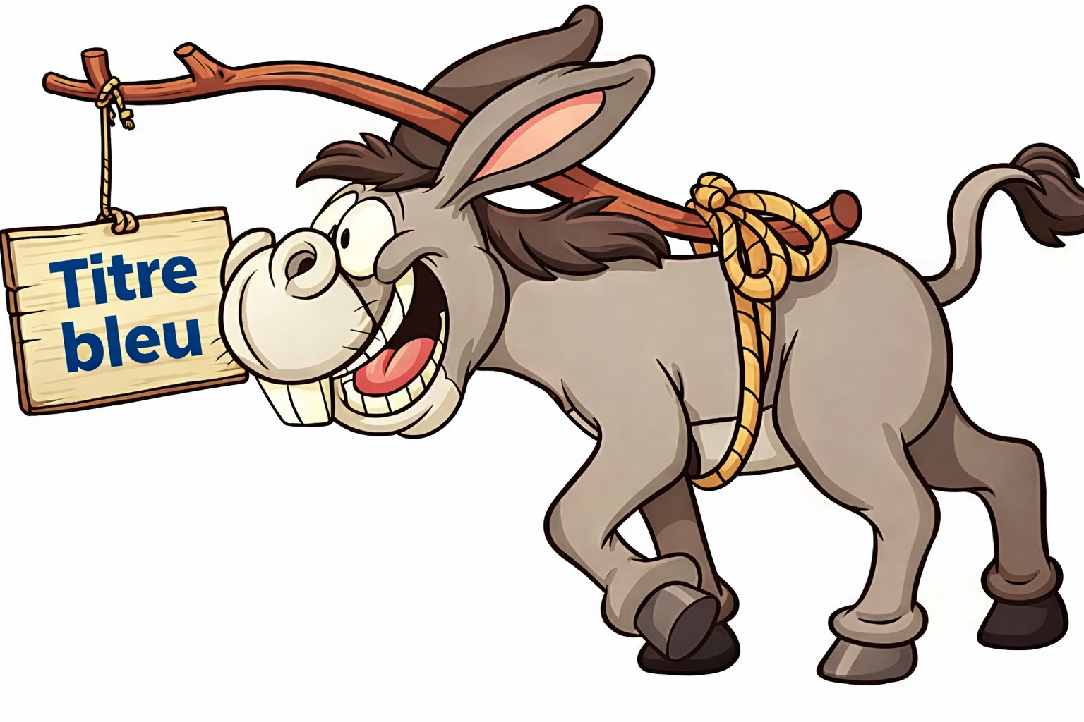 titre bleu et le baton